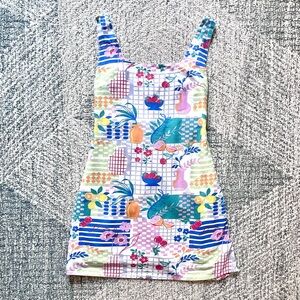 JAPNA Retro Picnic Print Dress Fruit Flower Kitchen Pattern